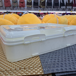 Tupper rectangular con manijas 41x29cm 