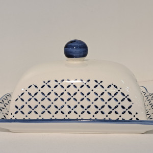 Mantequera de Porcelana - Diseño de Rombo