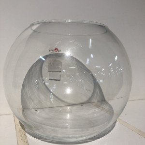 Florero de vidrio esférico 