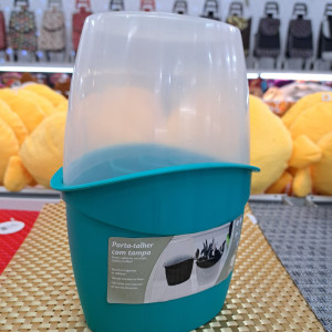 Porta cubiertos con tapa