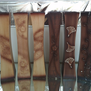 Jarrón decorativo de madera