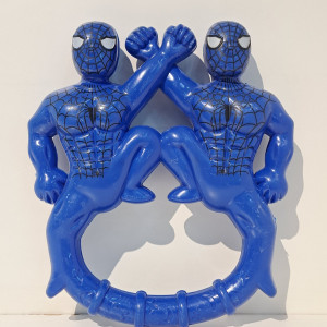 Sonajero de Spider-Man Azul 17.5x15cm