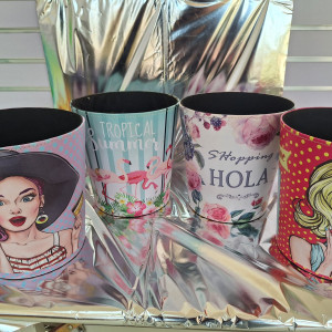 Basurero de cuerina