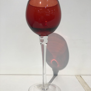 Porta vela color rojo