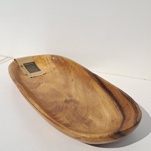 Bandeja oval de madera Selecta 27x12cm