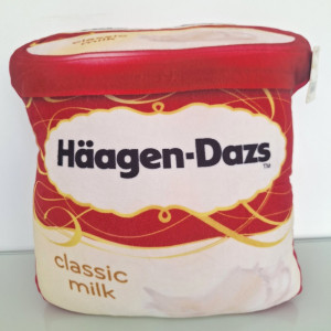Almohada en forma de frasco de helado