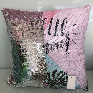 Almohada con lentejuelas reversibles 