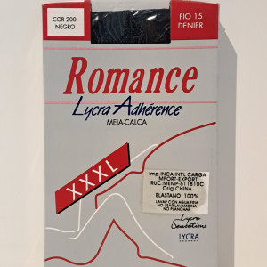 Media fina Romance negro XXXL
