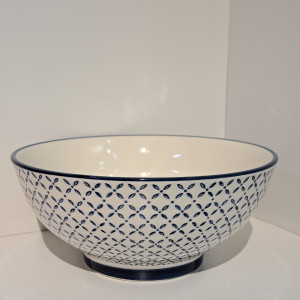 Bowl de Porcelana 20cm - Diseño de rombo 