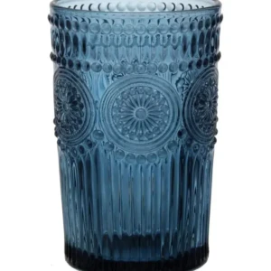 Vaso de vidrio labrado 12cm