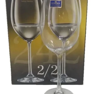 set 2 copas bohemia cristal 450 ml
