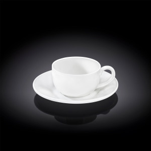 Taza para café 100ml con platito wilmax
