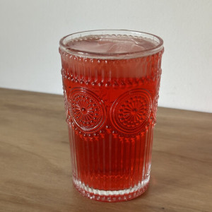 Vaso de vidrio labrado 12cm