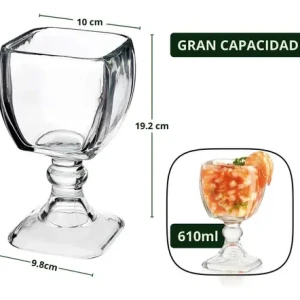 Copa Chabela cuadrada 610 ml