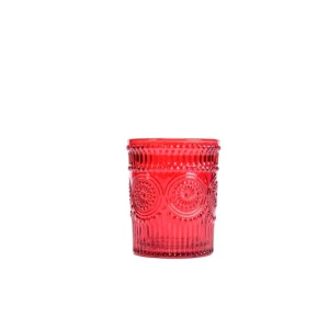 Vaso de vidrio labrado 10cm 