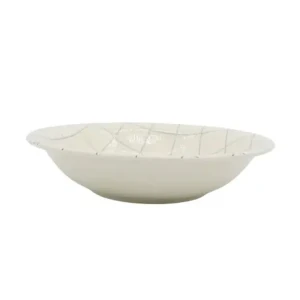 plato hondo cerámica Blanco gris 