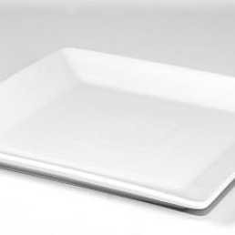 Plato de porcelana cuadrado