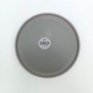 plato de postre ceramica Oslo gris