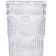 Vaso de vidrio labrado 12cm