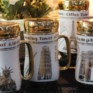  Taza de Céramica con Diseño de la Torre Inclinada de Pisa- Estilo Único y Elegante