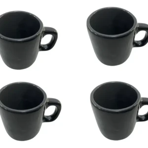 Taza de color negro Crisa 