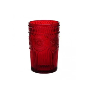 Vaso de vidrio labrado 12cm