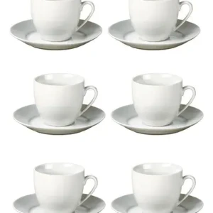 taza de te c/plato porcelana Blanco 