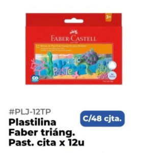 Plastilina Faber triang. cjta x 12u