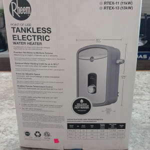 Calentador de Agua Instantáneo Eléctrico Rheem RTEX-8 8Kw.