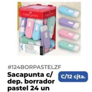 Caja de Sacapuntas c/ dep. borrador pastel