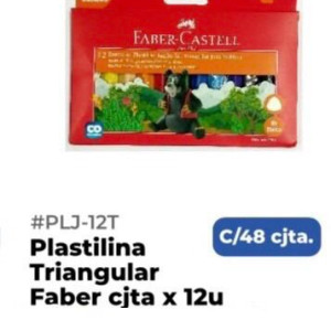 Plastilina Faber triang. cjta x 12u
