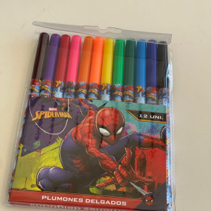 Plumones Delgados 12 uni.