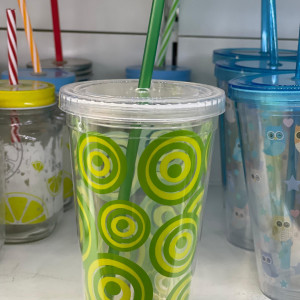 Vaso con Pajita y diseño