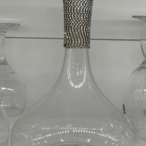 Jarra de vidrio con brillo 
