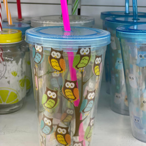 Vaso con Pajita y diseño