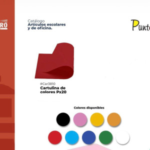 Cartulina de colores Px20