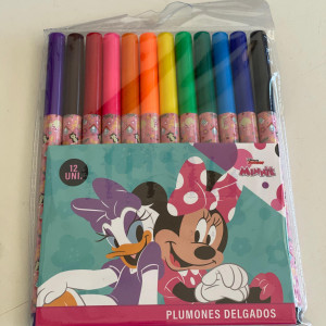 Plumones Delgados 12 uni.