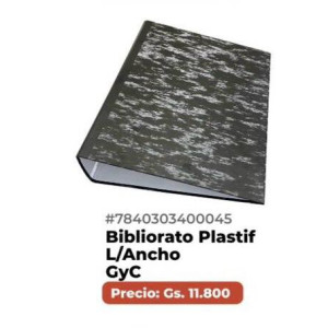Bibliorato PLastif L/Ancho GYC