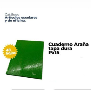 Cuaderno araña tapa dura Px15