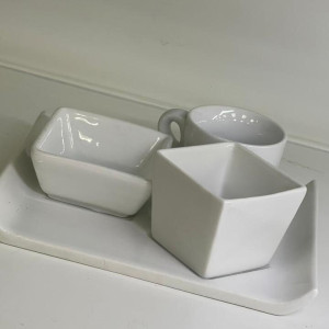Set de taza Blanco 