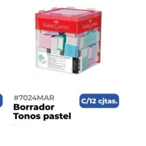Caja Borrador tonos pastel