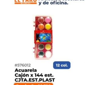Acuarelas, 12 colores
