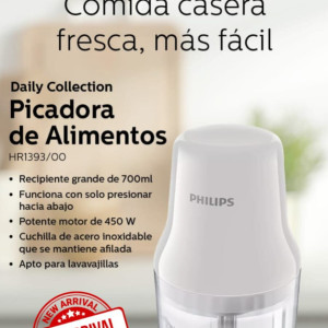 Picadora de Alimentos Philips HR1393/00 450W 700ML Bowl de plástico 
