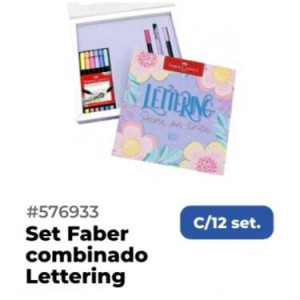 Set Faber combinado Lettering 