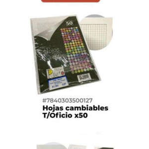 Hojas cambiables T/Oficio x50