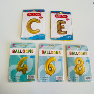 Globos de números y letras N40