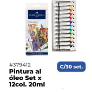 Pintura al oleo Set 12 col x20ml