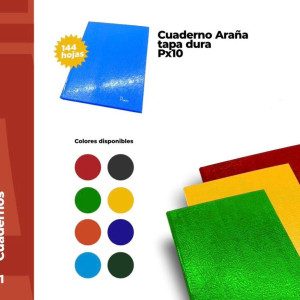 Cuaderno araña tapa dura Px10