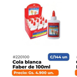 Cola Blanca Faber de 100ml 