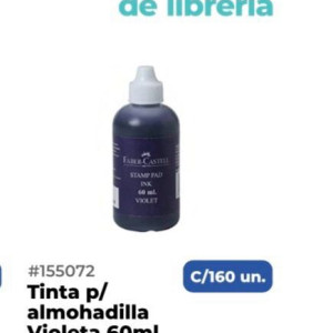 Tinta p/ almohadilla 60ml, c/160 un